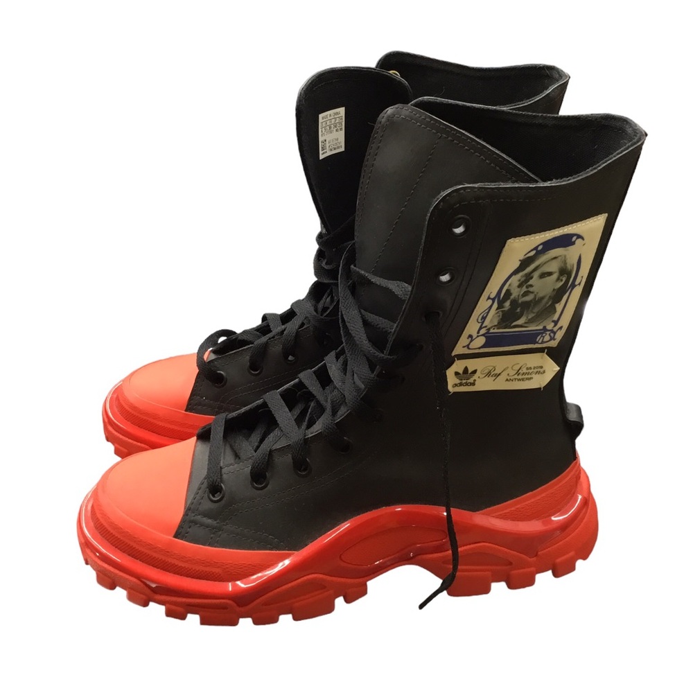 Raf Simons x Detroit Runner High Black Red Sneakers Wmns Size 6 Multi-Color Boot
